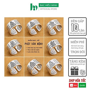 Nhẫn Nam Bạc Thái Phật Bản Mệnh Bất Động Minh Vương Tuổi Dậu BẠC HIỂU MINH NA543-D