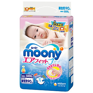 Tã Dán Sơ Sinh Cao Cấp Moony Nhật Bản NB90 (90 Miếng)