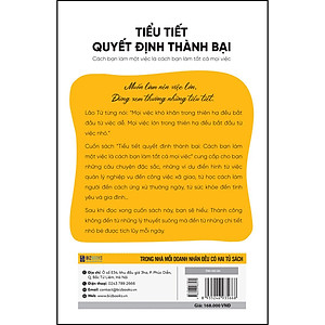 Sách Tiểu tiết quyết định thành bại: Cách bạn làm một việc là cách bạn làm tất cả mọi việc