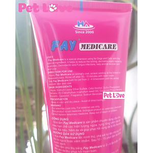 SỮA TẮM FAY MEDICARE TRỊ GHẺ, VẢY GÀU, NẤM DA CHÓ MÈO