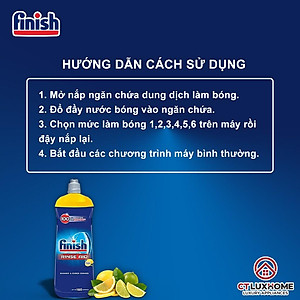 Nước làm bóng Finish 800ml hương chanh dành cho máy rửa bát 