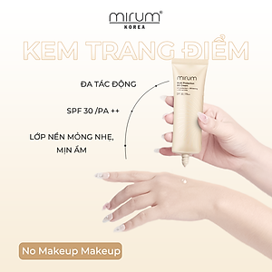 Kem BB 6in1 Mirum làm trắng da, chống lão hoá, dưỡng ẩm, chống tia UV, Lót và nền 50g Mirum Multi Protection BB cream SPF30/PA++ 