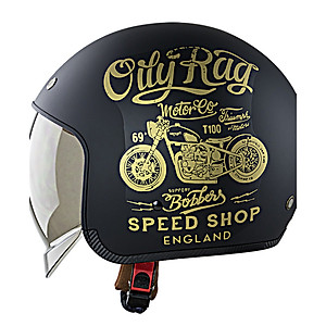 Mũ Bảo Hiểm 3/4 M139 - Đen Tem Vàng