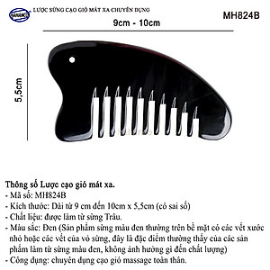 Cạo gió sừng đen (MH824) Masssage toàn thân, giúp tuần hoàn khí huyết - Chăm sóc sức khỏe