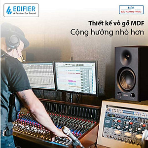 Loa kiểm âm Edifier MR4 Xử lý tín hiệu số Đầu vào TRS balance - Hàng chính hãng