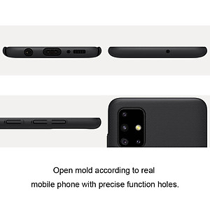 Ốp Lưng Sần chống sốc cho Samsung Galaxy A71 hiệu Nillkin Super Frosted Shield (Đính kèm giá đỡ hoặc miếng dán từ tính) - Hàng Chính Hãng