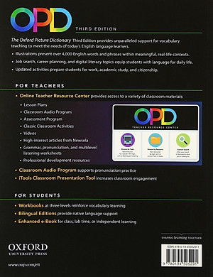 Sách Oxford Picture Dictionary : The Monolingual Dictionary (American English) (Third Edition)