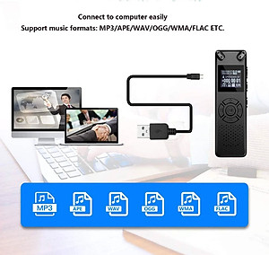 ROGTZ - Máy Ghi Âm Chuyên Nghiệp V91 Chip Xử Lý ATJ21275 Bộ nhớ 8Gb Loa ngoài Mic Thu Âm Kép Định dạng Nhiều chế độ ghi âm Ghi MP3/Wav Hỗ trợ Thẻ Nhớ Ngoài Màn hình LCD Pin 410mAh Thời gian Ghi 581 Giờ Mật Khẩu Bảo Vệ Hỗ trợ Đa Ngôn Ngữ - Hàng Chính Hãng
