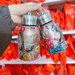 Bình Giữ Nhiệt Mini Con Công Sang Chảnh 300ml Lõi Inox Cao Cấp - Giữ Nhiệt Lâu, Dùng Đi Học Đi Làm - HÀNG CHÍNH HÃNG MINIIN