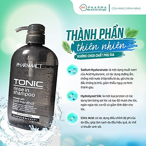 Combo 02 Chai Dầu Gội Xả 2in1 Bạc Hà Mát Lạnh cho Nam PharmaAct Tonic Rinse In Shampoo (550ml)