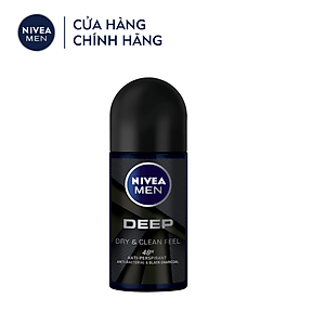 Lăn Ngăn Mùi NIVEA MEN Deep Than Hoạt Tính (50 ml) - 80031