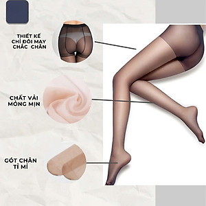 COMBO 2 Quần Tất, vớ quần tàng hình thêu sợi siêu mỏng, siêu dai Siêu Ấm MÀU ĐEN VÀ DA Văn Phòng Du Lịch Dã Ngoại Phượt