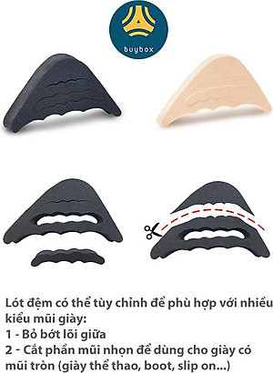 Combo 01 cặp lót mũi giày cao su non và 01 cặp lót gót chân 2 trong 1 - buybox - BBPK09&50