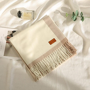 Khăn quàng cổ len cho nữ tông màu pastel thời trang, dày và ấm