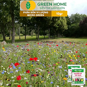 Phân Bón Ra Hoa, Greenhome, Micro Green, Gói 10gr, Tạo Mầm Hoa Cực Mạnh, Thúc Đẩy Ra Hoa Đồng Loạt, Hoa To, Lâu Tàn