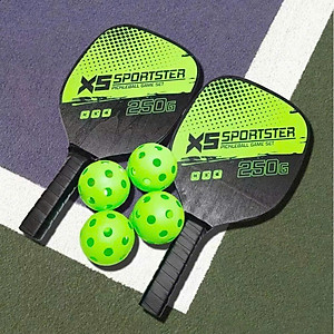 Bộ 2 Vợt Pickleball Siêu Nhẹ, Chuyên Nghiệp, Tặng Kèm Túi Đựng 4 Quả Bóng, Bền Đẹp - HÀNG CHÍNH HÃNG MINIIN