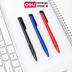 Combo 5-10-20 Bút Bi Viêt Bi Bấm Văn Phòng Học Sinh 0.7mm Deli - Đầu Bấm Thiết Kế Chống Trượt Tiện Dụng - 6546S