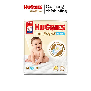 Combo 3 Tã/bỉm dán Huggies Skincare Super Jumbo M76+3/L68/XL60/XXL54