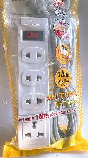 Ổ Cắm Điện Chịu Nhiệt Đa Năng 4 Ổ Cắm Dây Nguồn 3m HJD 0114R
