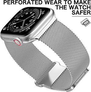Dây Thép Milan Loop Từ Tính cho Apple Watch Series 1/2/3/4/5/6/7/8/9/SE1,2 & Apple Watch Ultra 1/2 Size 38/40/41/42/44/45/49mm - Hàng Chính Hãng