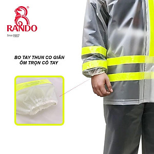 Áo Mưa Bộ RANDO Chính Hãng, Nhựa Trong Thời Trang, Siêu Nhẹ, Không Thấm Nước, Dành Cho Đi Phượt, Đi Xe Đạp