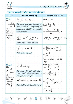 Sổ Tay Luyện Thi Vào Lớp 10 Môn Toán