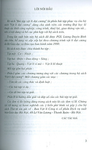 Bài Tập Vật Lý Đại Cương, Tập 1: Cơ - Nhiệt