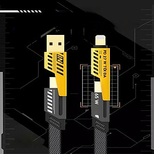 Cáp Sạc 4 Trong 1 đa năng dài 1 mét - công suất 65W, dùng cho nhiều dòng điện thoại 