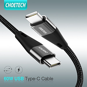 Dây Cáp Sạc Nhanh USB Type C To Type C 60W Dài 1.2M Hỗ Trợ Sạc Nhanh iPhone 15 CHOETECH XCC-1003 - Hàng Chính Hãng