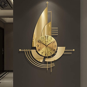 Đồng hồ treo tường A209 Shouse trang trí nghệ thuật kim trôi không gây tiếng động hiện đại sang trọng phòng khách
