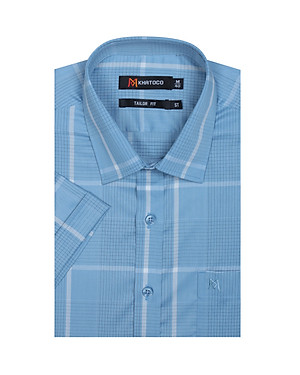 Áo sơ mi nam tay ngắn form suông vạt ngang Khatoco A1MN468T2-CNCR186-2411-N