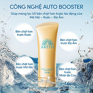 Kem chống nắng dạng gel dưỡng ẩm bảo vệ hoàn hảo Anessa Perfect UV Sunscreen Skincare Gel SPF50+ PA++++ 90g