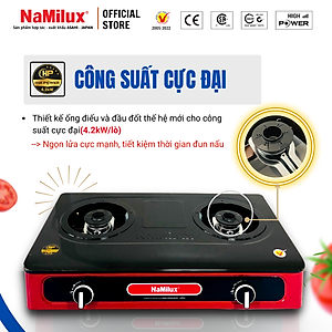 Bếp Gas Đôi Cao Cấp NaMilux DL2063BPF/NH-D3036BPF│Công suất cực đại 4.2kW│Hàng Chính Hãng