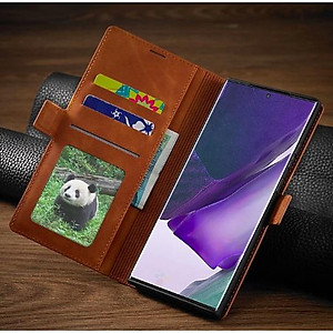 Bao da dành cho Samsung Galaxy Note 10, Note 10 Plus, Note 20, Note 20 Ultra dạng ví cao cấp, kiểu dáng sang trọng thời trang, ngăn đựng thẻ tiện lợi, bảo vệ điện thoại toàn diện