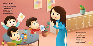 Sách Bộ Kỹ Năng Trong Sinh Hoạt II -Con Thích Đi Học Lắm - I Love Going To School (Song Ngữ Việt - Anh)