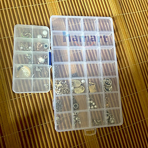 Hộp Nhựa 10 Ngăn 24 Ngăn Mini Có Nắp Trong Suốt Đựng Trang Sức Linh Kiện Điện Tử Đinh Ốc Tô Vít