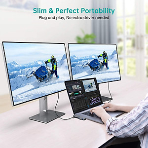 Hub type c chia cổng  Dual Type-C 7 in 1 hỗ trợ sạc nhanh 100W cho Macbook / laptop Type-C hiệu CHOETECH M23 ra 3 cổng USB 3.0, 1 cổng USB 2.0, Cổng đọc thẻ SD & Micro SD, sạc nhanh chuẩn Thunderbolt 3 0 - Hàng chính hãng