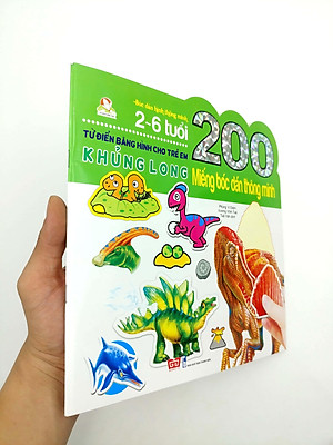 Sách 200 Miếng Bóc Dán Thông Minh - Khủng Long (Tái Bản 2018)