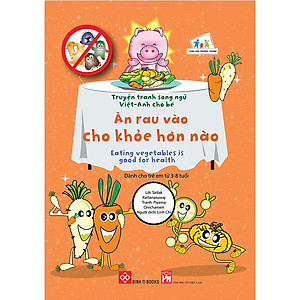 Bộ 12 Truyện tranh song ngữ Việt Anh rèn thói quen tốt cho bé - Đinh Tị - thích hợp bé 3-12 tuổi