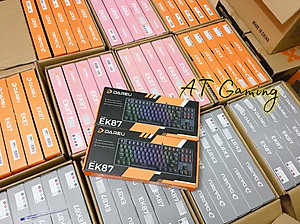 Bàn phím cơ Gaming DAREU EK87 WHITE (ICE-BLUE LED, Blue/ Brown/ Red D switch) - hàng chính hãng