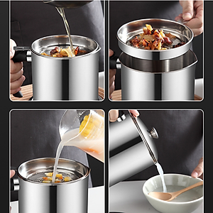 Ca Lọc Dầu Inox 304 Không Thấm Lọc Dầu Cực Trong ,Không Để Lại Cặn,Nguyên Chất Dầu Không Đen - Hàng Loại 1 - Chính Hãng MINIIN