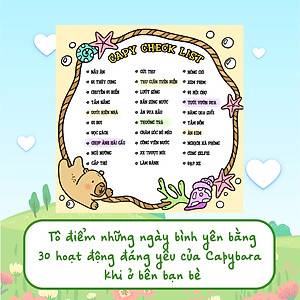 Combo 3 cuốn Sách tô màu Capybara khổ vuông