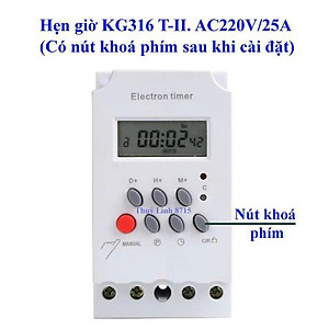 Bộ Công Tắc Hẹn Giờ Bật Tắt Thiết Bị Điện Tự Động KG316 T-II – 16 Chương Trình Cài Đặt Dễ Dàng