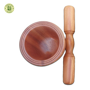 Chày Cối Gỗ Cao Cấp - Bộ Cối & Chày Gỗ 12, 14 cm  - Đồ Gỗ Nhà Bếp Chất Lượng Cao