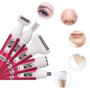 Máy tẩy lông tẩy và nhổ lông toàn thân, cạo lông tay chân, tẩy sạch lông vùng bikini sử dụng pin sạc chuyên nghiệp điều chỉnh 5 Đầu Thay Thế - Hàng Chính Hãng - Giao Màu Ngẫu Nhiên
