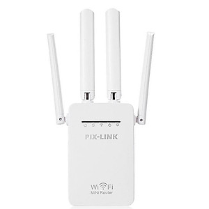 Kích Sóng Wifi Tốc Độ Cao 4 Râu Pix-Link, kích sóng wifi 4G, kích sóng wifi 5G tốc độ cao sóng khỏe tần số kép AC 1200, bộ định tuyến wifi, bộ phát wifi 4 râu cường độ khỏe 300Mbps - Hàng chính hãng/hàng nhập khẩu