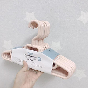 Set 10 chiếc móc áo trẻ em Hara 181 hàng cao cấp - giao màu ngẫu nhiên