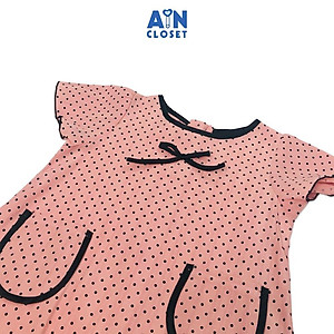 Đầm bé gái họa tiết Bi đen hồng lụa tơ - AICDBGICGZRE - AIN Closet