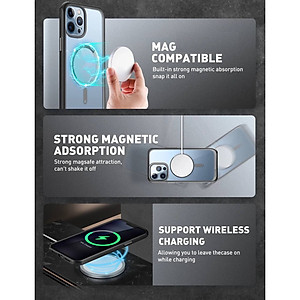 Ốp Lưng SUPCASE Hỗ Trợ Sạc Từ Tính Unicorn Beetle MAG Slim Clear Dành Cho iPhone 13ProMax - Hàng Chính Hãng