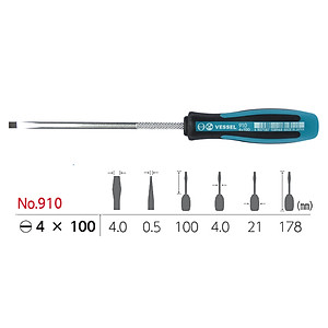 Tô vít cỡ nhỏ mũi dẹt Megadora No.910 Vessel sản xuất tại Nhật Bản